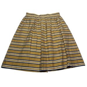 Bridge & Burn Mustard Striped A-Line Skirt